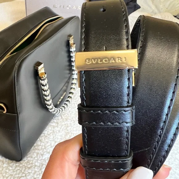 Authentic Bvlgari black leather top handle bag - Picture 8 of 11